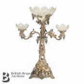 Victorian Silver Candelabra Epergne Centerpiece
