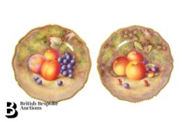 Royal Worcester Fallen Fruits Cabinet Plates
