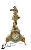 French Green Onyx Mantel Clock