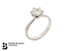 18ct White Gold 1.6ct Solitaire Diamond Ring
