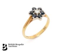 18ct Yellow Gold Sapphire and Diamond Ring