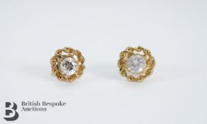 Pair of 14ct Diamond Stud Earrings