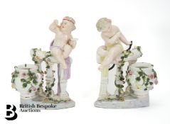 German Porcelain Spill Vases