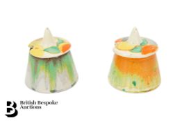 Clarice Cliff Miniature Pots and Covers