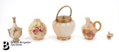 Royal Worcester Blush Ware Vases