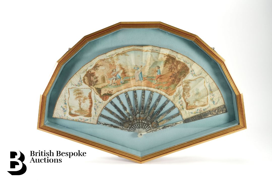 18th Century Continental Mother of Pearl Fan - Image 1 of 6