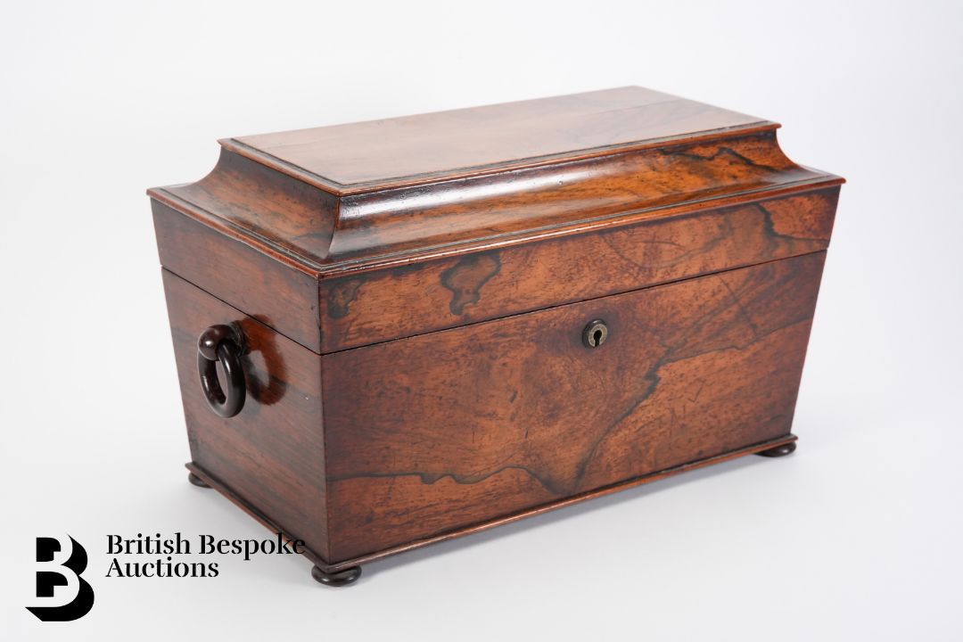 Georgian Rosewood Tea Caddy - Image 3 of 4