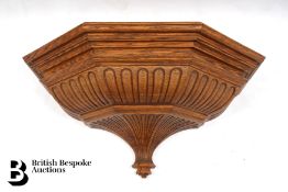 An Oak Wall Mounted Plinth