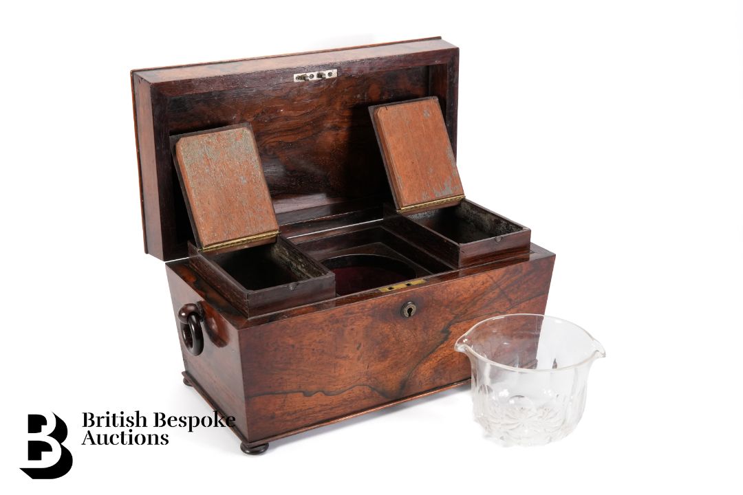 Georgian Rosewood Tea Caddy - Image 4 of 4