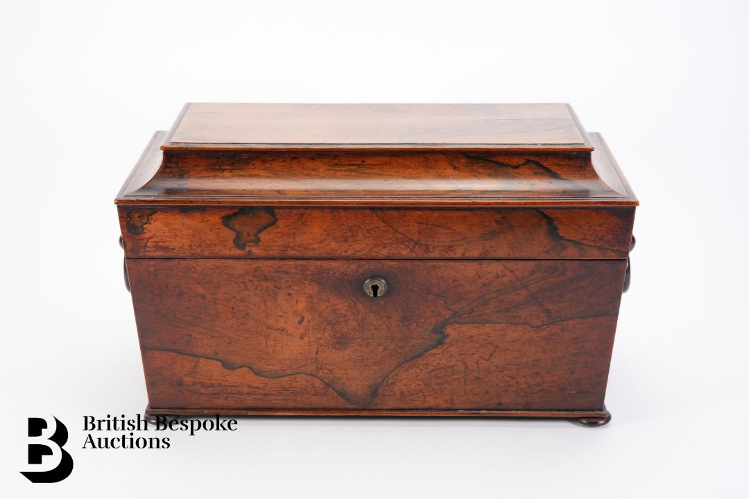 Georgian Rosewood Tea Caddy - Image 1 of 4