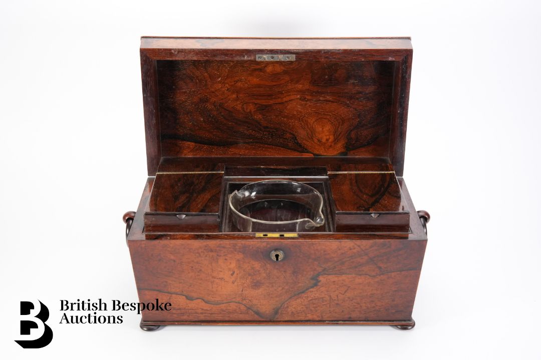 Georgian Rosewood Tea Caddy - Image 2 of 4