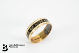 Georgian 18ct Gold and Enamel Mourning Ring
