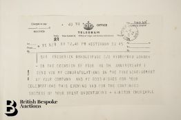 Telegram from Sir Winston Churchill