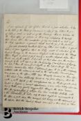 Red Ring Binder of Fascinating 19th Century Signed Letters