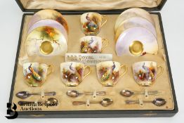 Royal Worcester Coffee Set by Walter H Austin