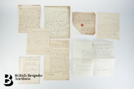 1729-1840 Letters and Documents with Interesting Content - Naval Interest