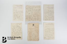 Six Handwritten Letters - 18th and 19th Century Artists