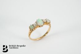 18ct Yellow Gold Opal and Diamond Ring