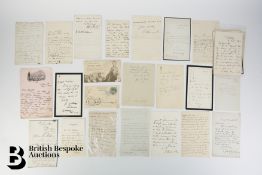 Largely 19th Century Twenty Eight Letters and Other Items