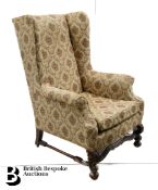 Queen Anne Wingback Chair