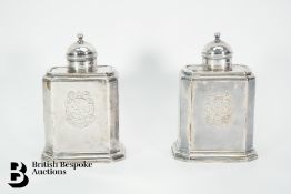Pair of George I Silver Tea Caddies