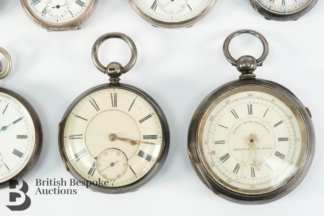 Nine Silver Pocket Watches - Image 4 of 5