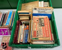 3 Boxes of Continental and British Railway Timetables and Pamphlets