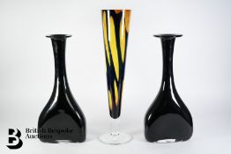 Large Ornamental Glass Vases