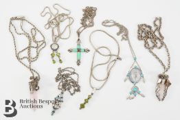 Silver and Semi-Precious Stone Necklaces