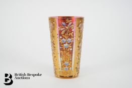 Czech Republic Moser Gilded Cranberry Beaker