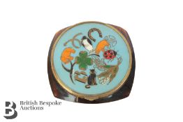 Vintage Blue Enamel Compact