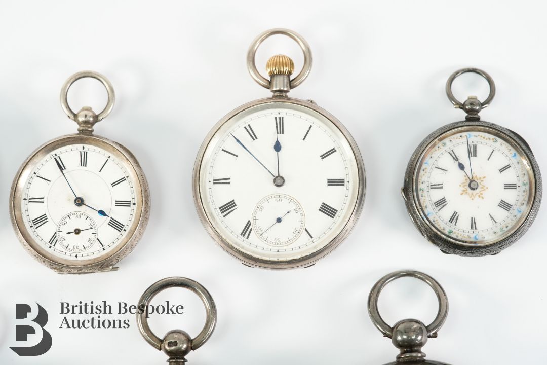 Nine Silver Pocket Watches - Image 3 of 5