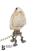 Unusual Conch Shell Cameo Lamp