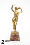 Continental Gilt Metal Figurine