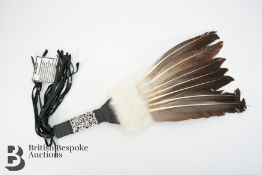Native American Prayer Fan and Caribbean Goose Feather Fans