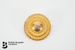 Victorian 15ct Mourning Brooch