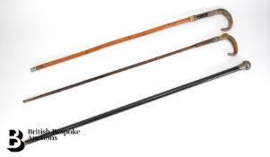 Three Silver Walking Sticks