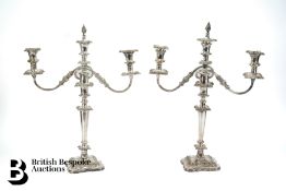 Pair of Silver Plated Chandeliers