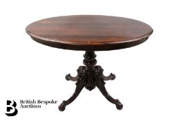 Rosewood Oval Occasional Table