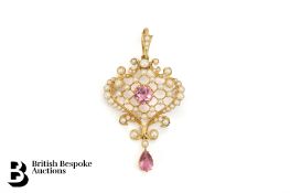 Edwardian 15ct Yellow Gold Pendant