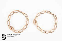 Two 9ct Rose Gold Bracelets