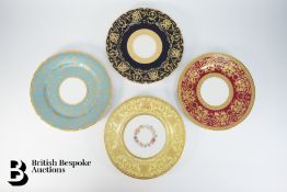 Four William Guerin & Co Limoges Service Plates