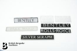 Rolls Royce and Bentley Badges