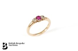 14/15ct Diamond and Ruby Ring