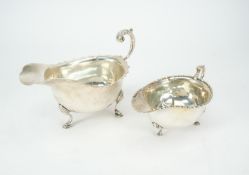Silver Gravy Boat and Sauce Boat