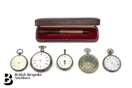 Four Silver Pocket Watches