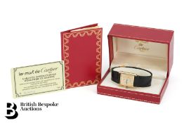 Gentleman's Cartier Silver and Gold Plated Wrist Watch
