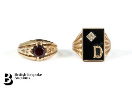 9ct Monogram Ring