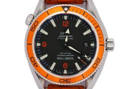 Stainless Steel Omega Seamaster Planet Ocean Orange Bezel
