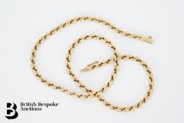 9ct Gold Articulated Neck Chain